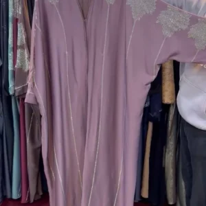 Al-Sanah Front Open Kaftan Abaya (PINK)
