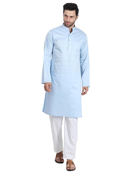 Giza Cotton Kurta Pajama for Men, Fine Stitching and Finish, Versatile Wear, Premium Kurta Pajama Set for Men