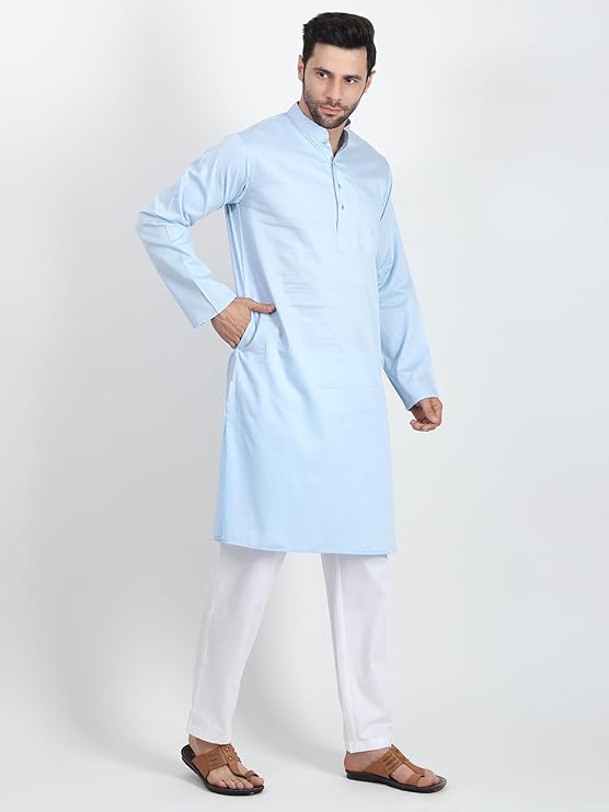 Giza Cotton Kurta Pajama for Men, Fine Stitching and Finish, Versatile Wear, Premium Kurta Pajama Set for Men